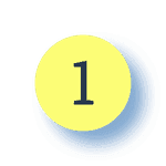 1 in gelbem Kreis
